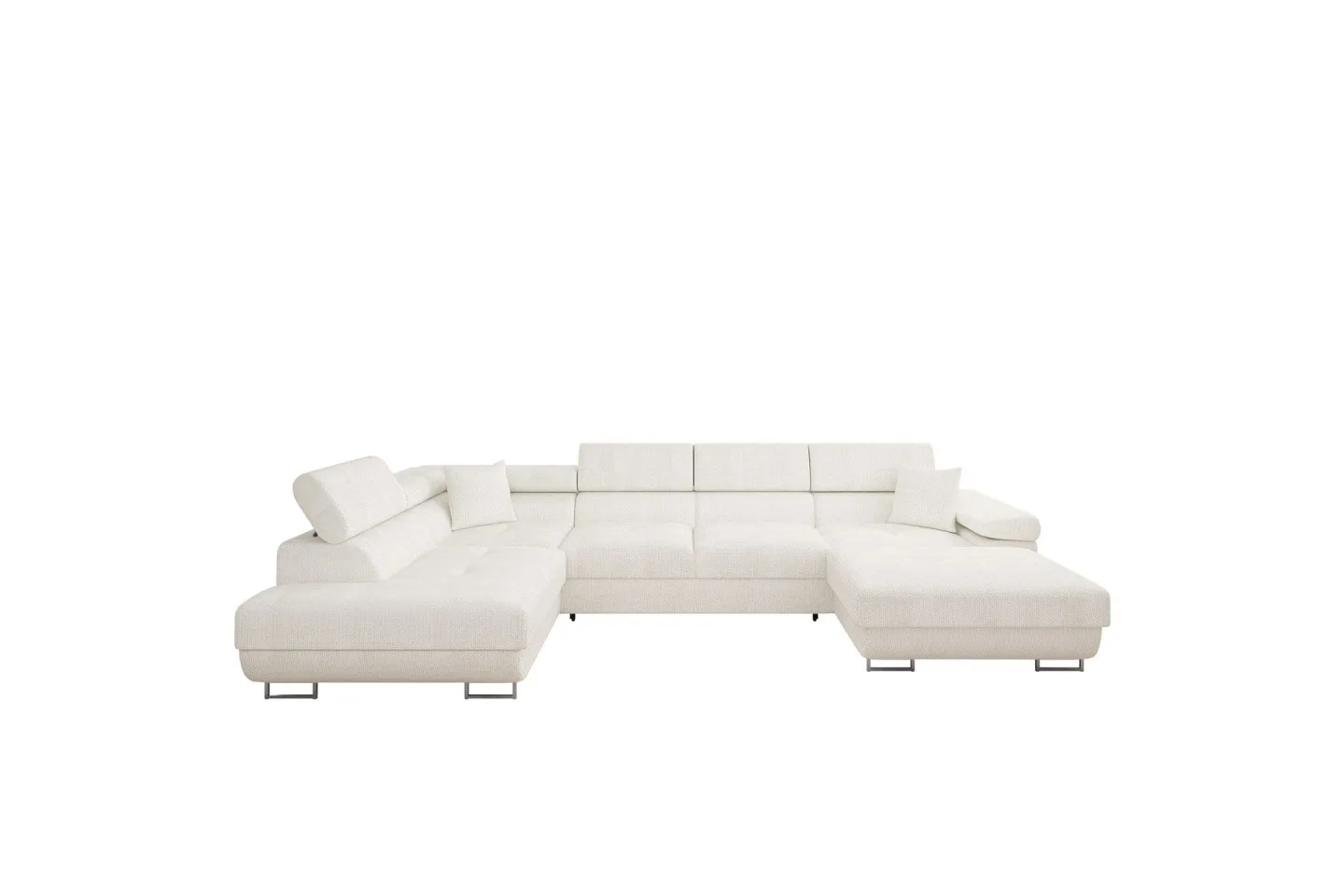 Gabina Soffa med Divan och Schäslong 4-sits - Vit