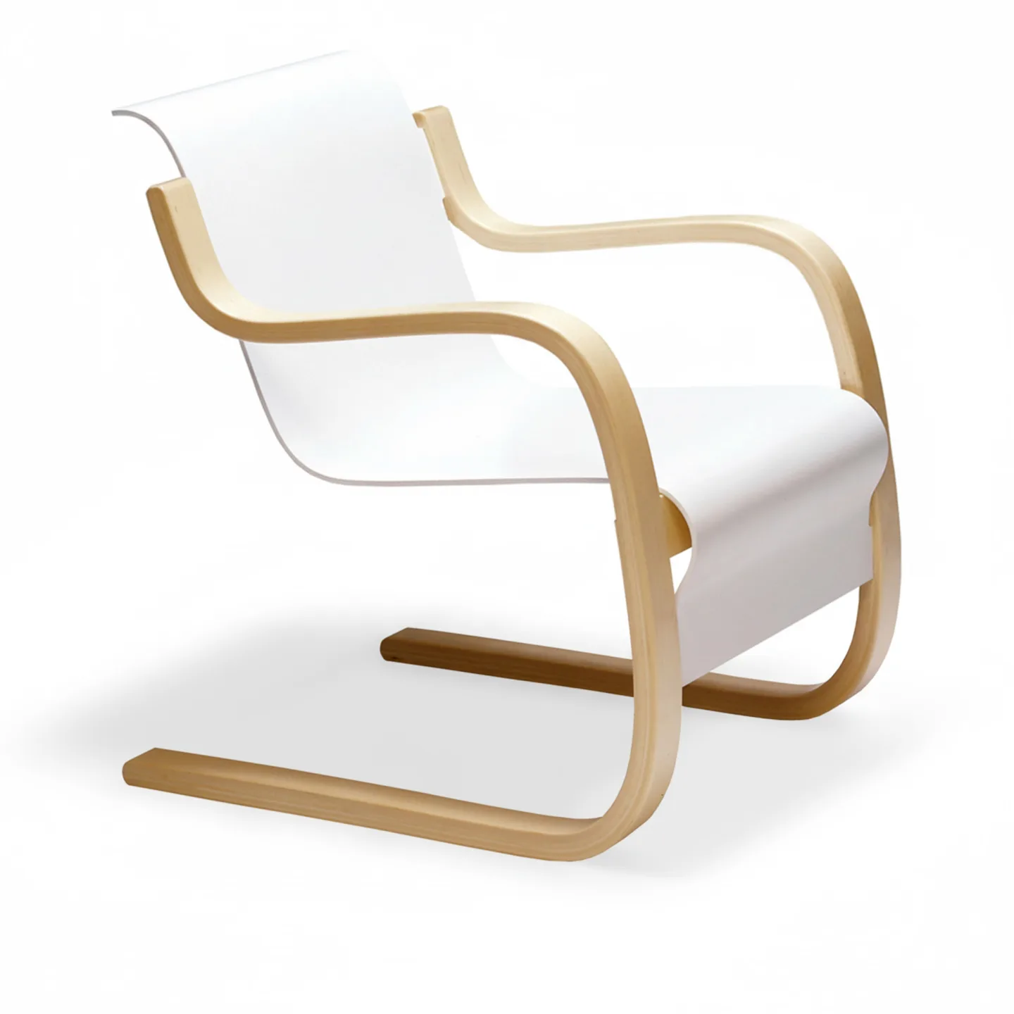 Artek - Fåtölj Fåtölj 42, Vit sits - Fåtöljer - Alvar Aalto - Vit - Trä