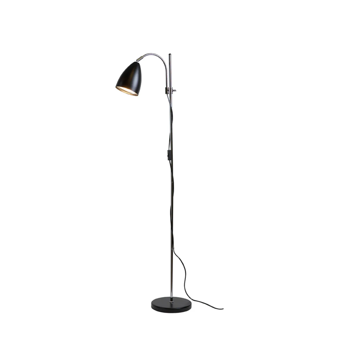 Sway Golvlampa Svart/Krom - Belid - Vardagsrum - Metall