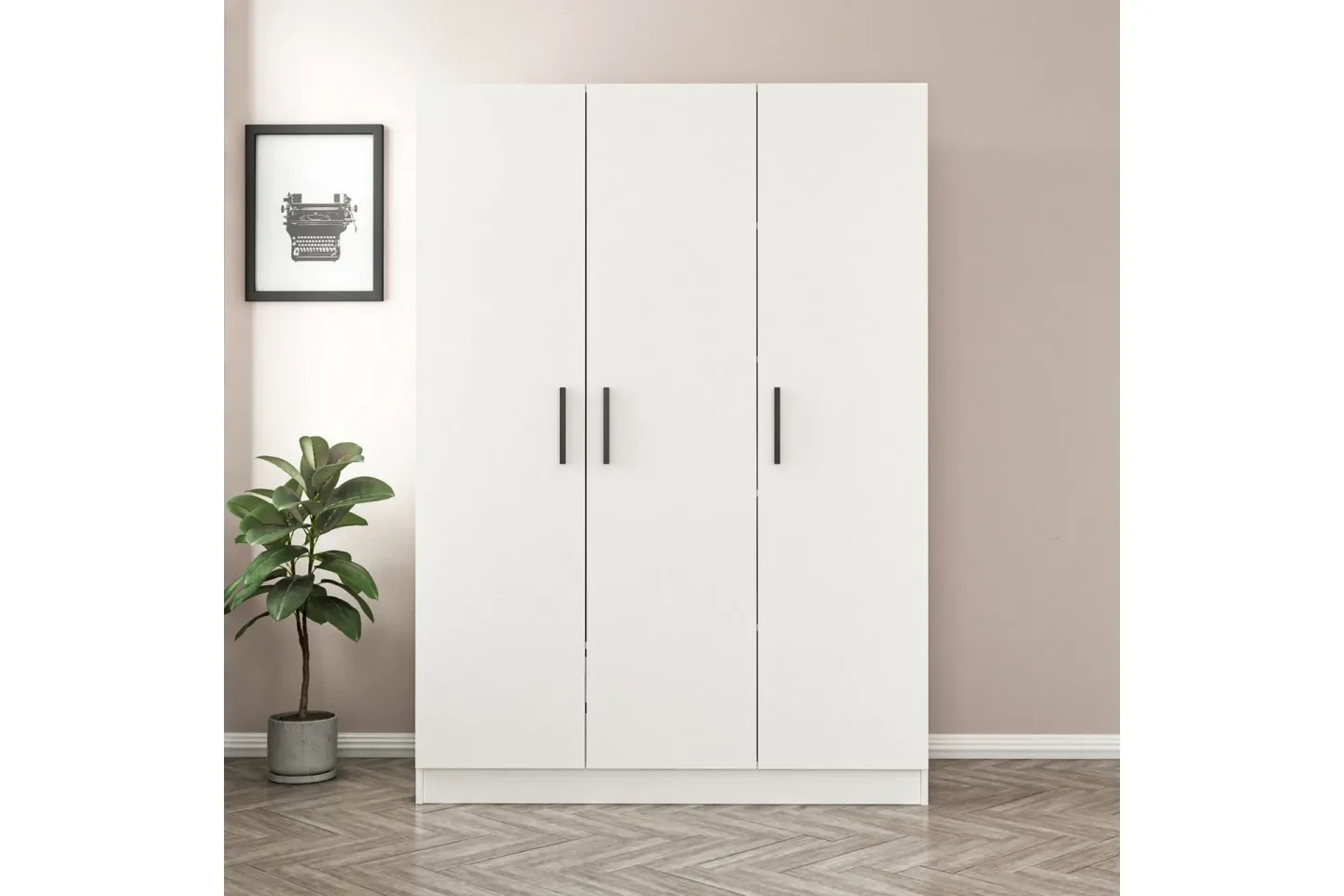 Fruitland Garderob 135 cm - Vit