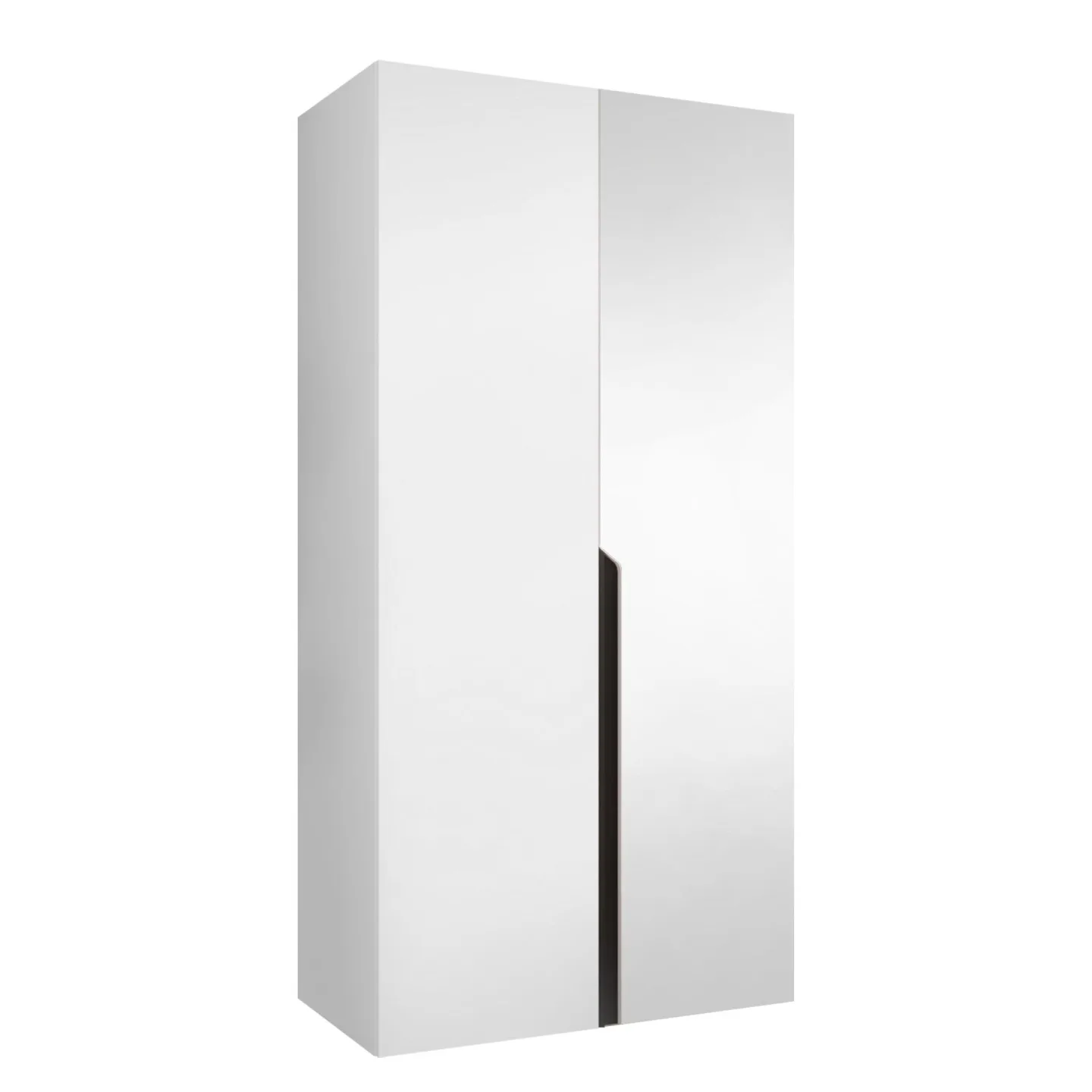 Milias Garderob med spegel 100x202 cm - vit