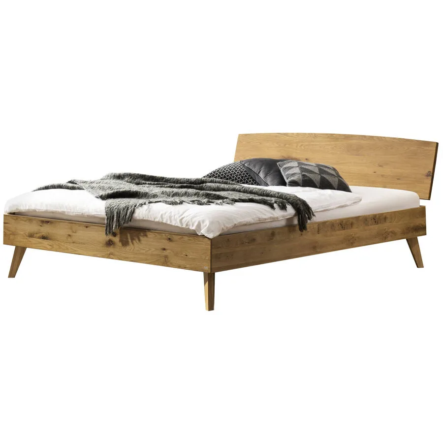 Hasena Bett Sassari Wildeiche Natur Eiche Massivholz Massivholz 200 x 200 cm