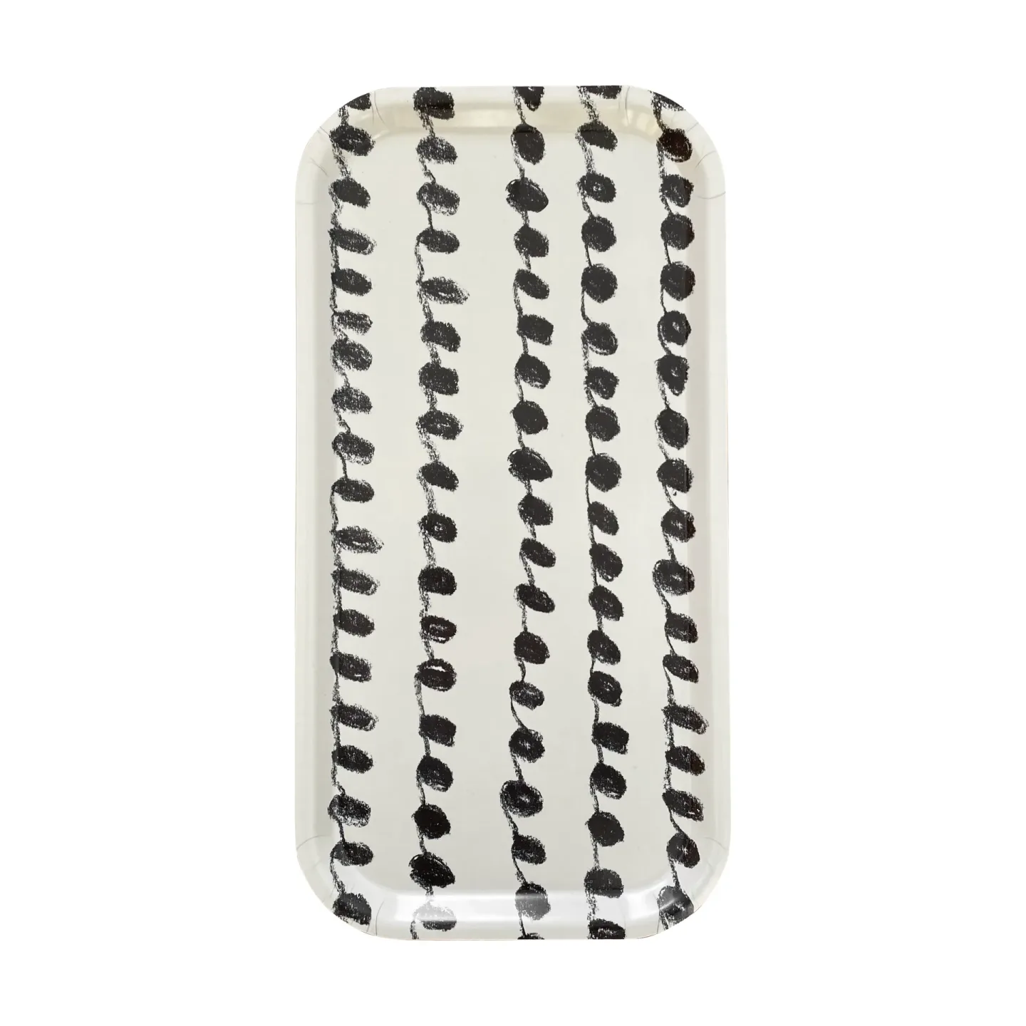 Fine Little Day Dot Tablett 22 x 43cm Black-white