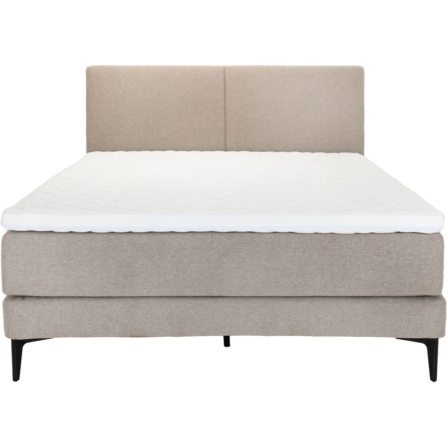Boxspringbett Ylva Beige Stoff 160 x 200 cm