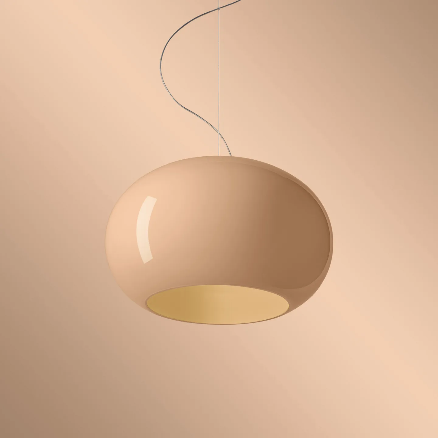 Buds 2 Taklampa 3,4m Pale Rosa - Foscarini - Vardagsrum - Design - Glas - Med en ljuskälla