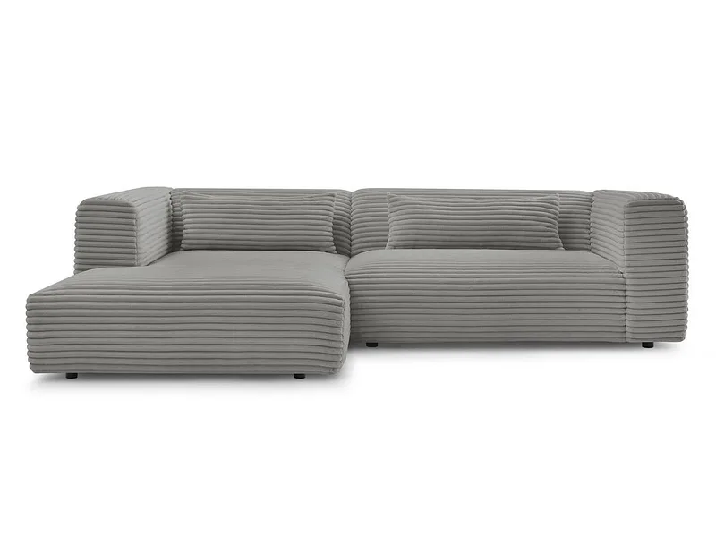 Ecksofa BOBOCHIC HARRY Cord-Stoff dunkelgrau