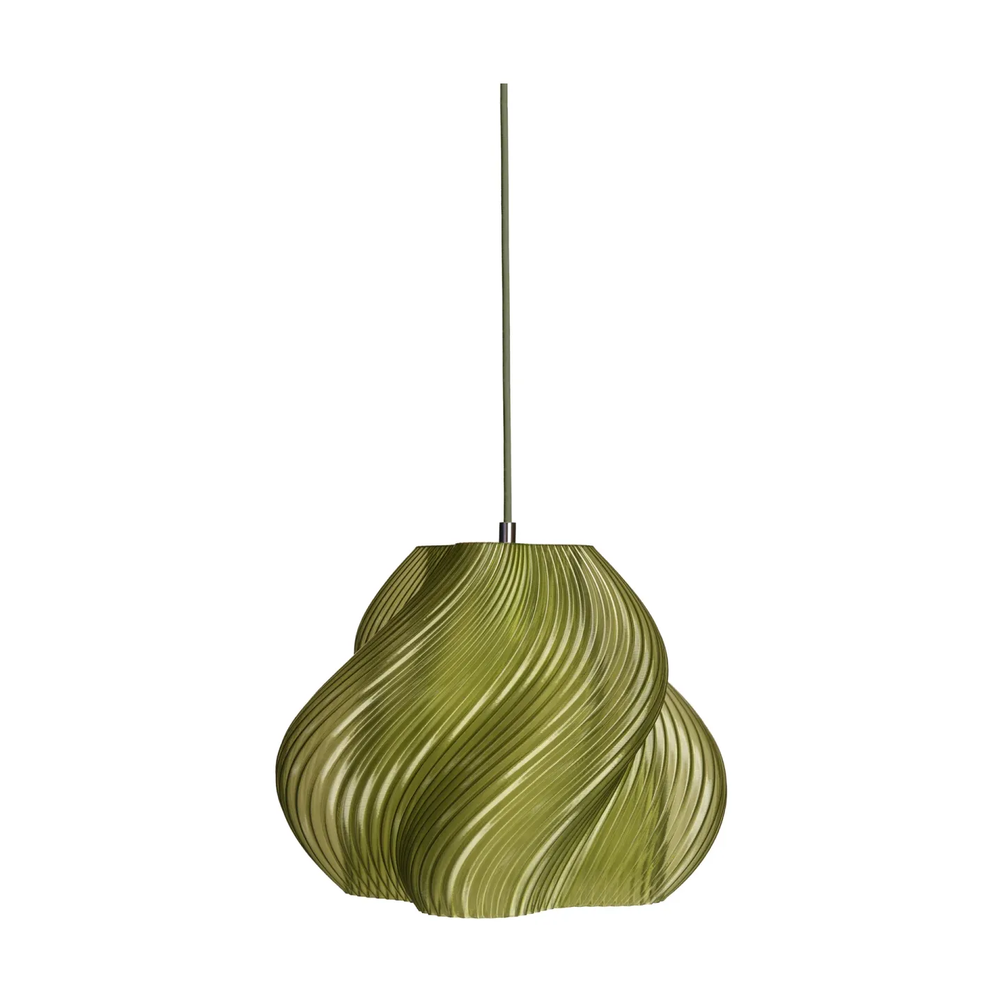 Crème Atelier Soft Serve Pendelleuchte Olive-chrome, 03, 30 cm