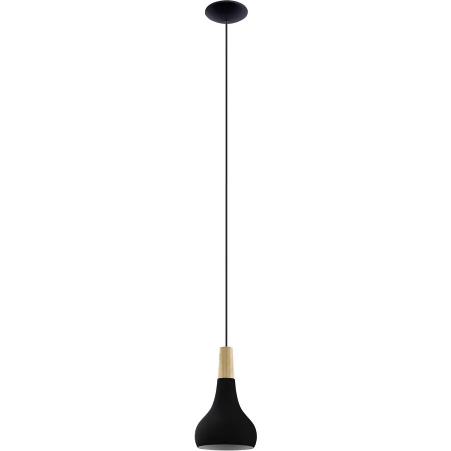 Eglo Pendellampe Sabinar Braun/Schwarz Stahl/Holz 110 cm - Material: Holz/Stahl