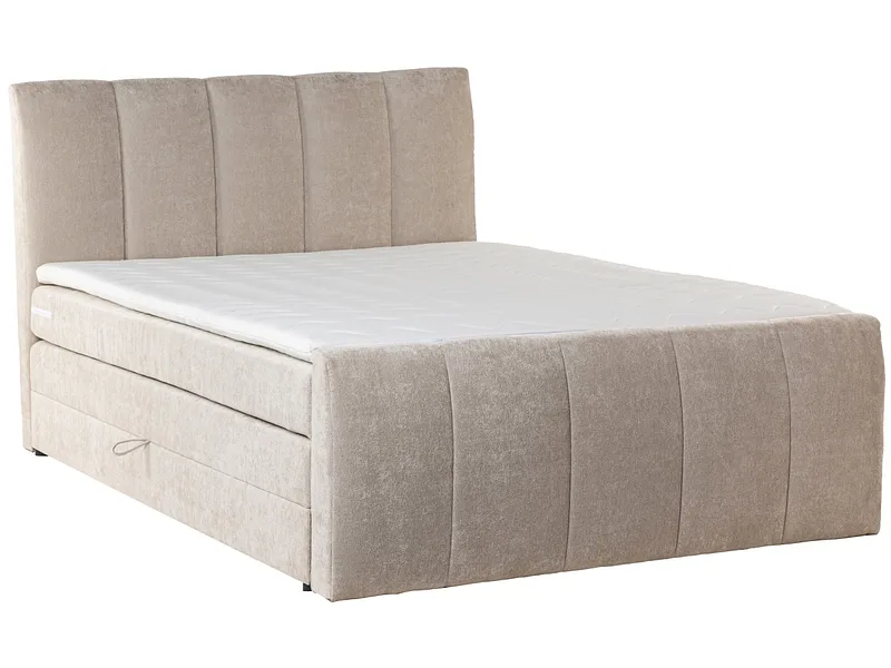 Boxspringbett CAPRI taupe 140x200cm halbfest