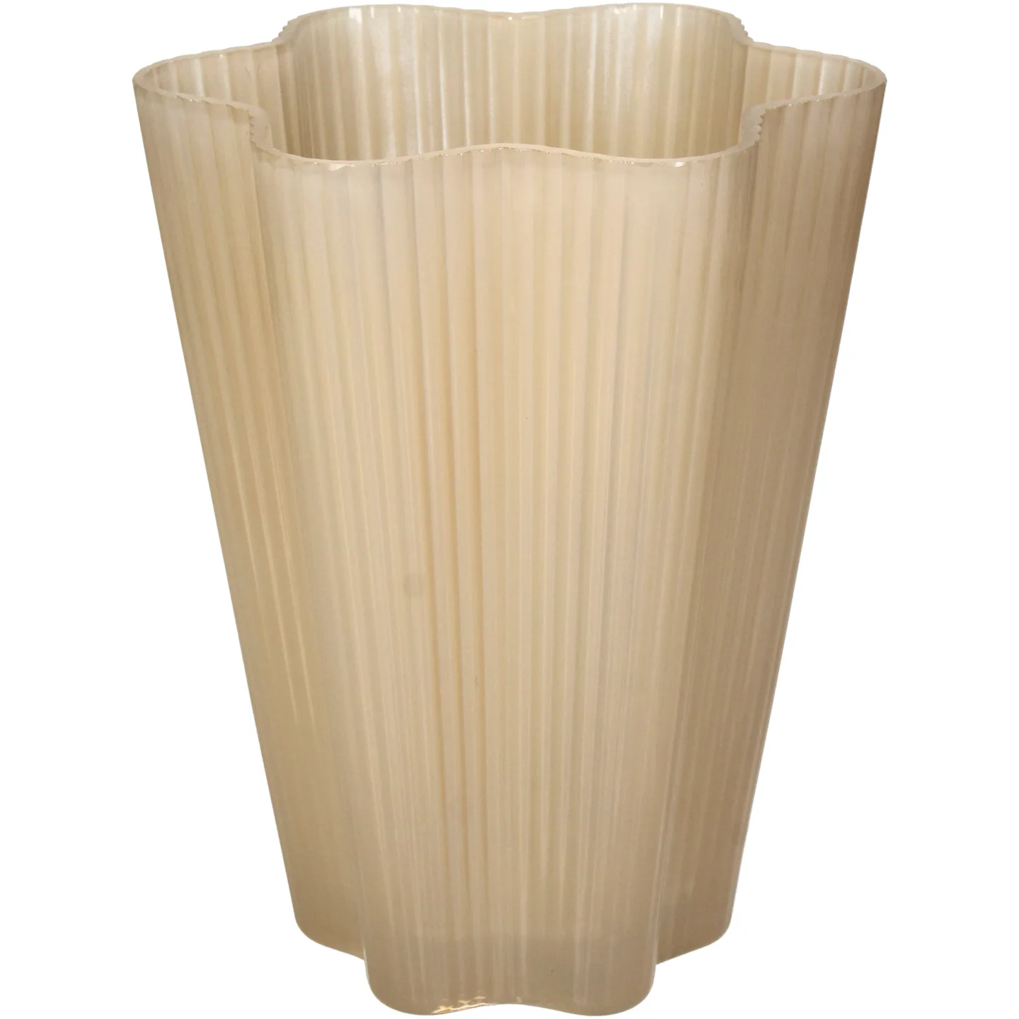 Kersten Vase Glas, Beige H: 20 cm | Schubiger Möbel