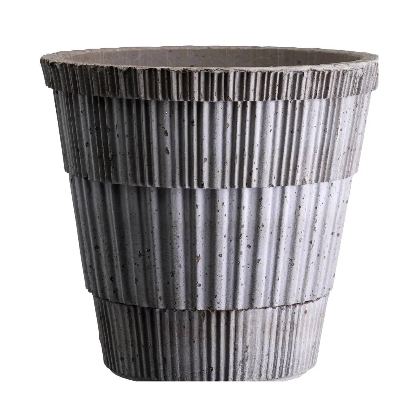 Bergs Potter Atlas raw Topf mit Untersetzer Grey, Ø25 cm