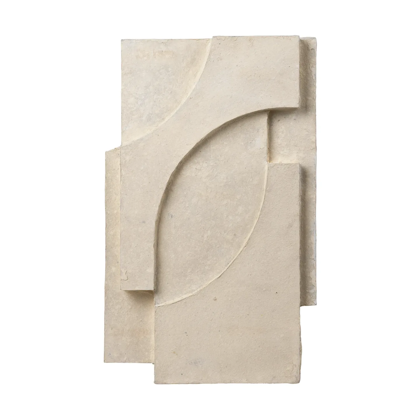 Kristina Dam Studio Serif Relief Wanddekoration M Off white