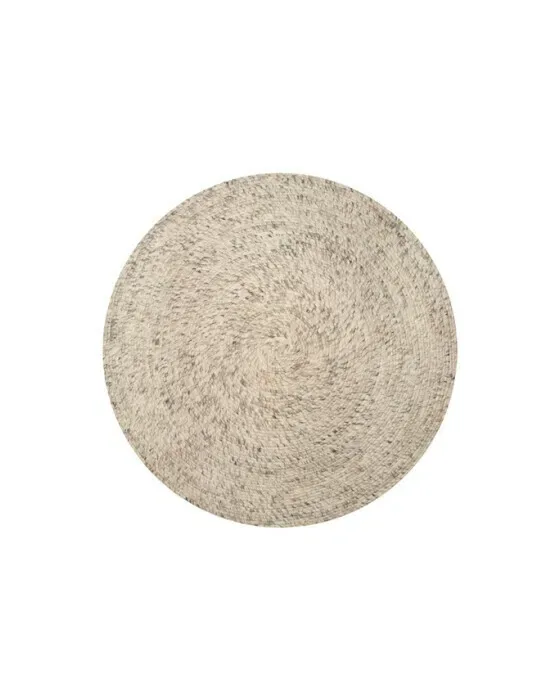 Merino Rug Round Natural Beige