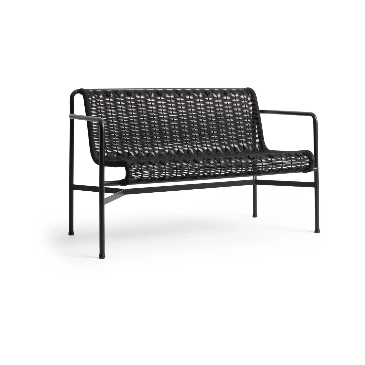HAY Palissade Cord Dining bänk med armstöd Anthracite