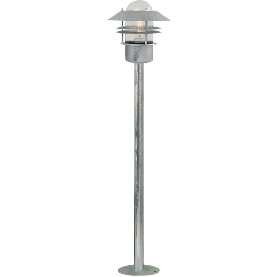 NORDLUX Stehlampe aussen Blokhus Grau Stahl 22 cm 92 cm - Farbe: verzinkt