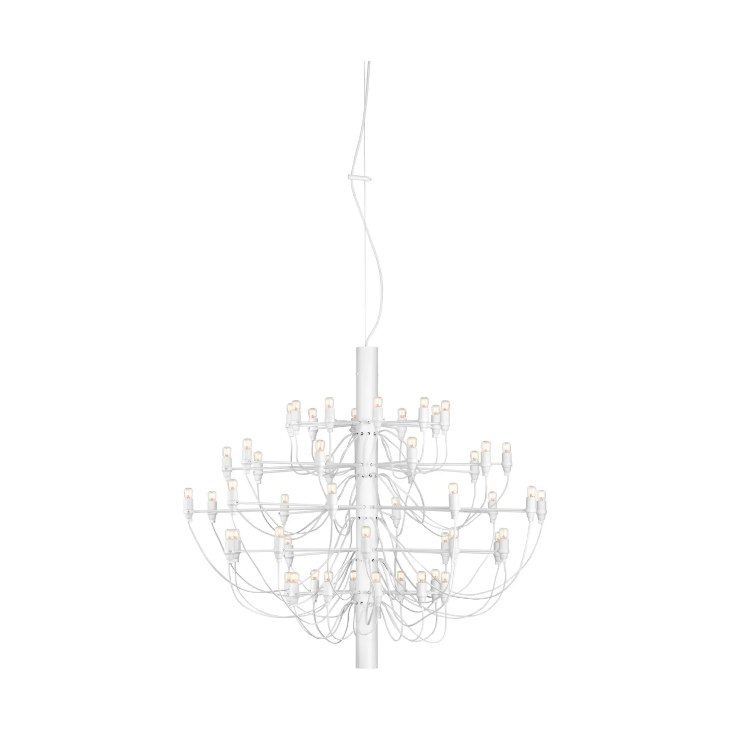 Flos 2097 Sarfatti Kronleuchter Mattweiß 50 Lampen