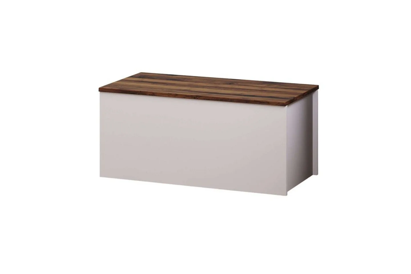 Kamiloba Hörnbyrå 90 cm - Vit/Valnöt