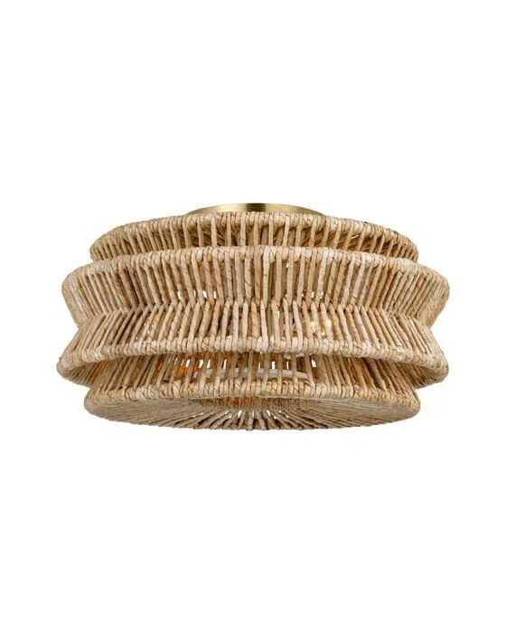 Antigua Drum Semi-Flush Mount Natural Abaca