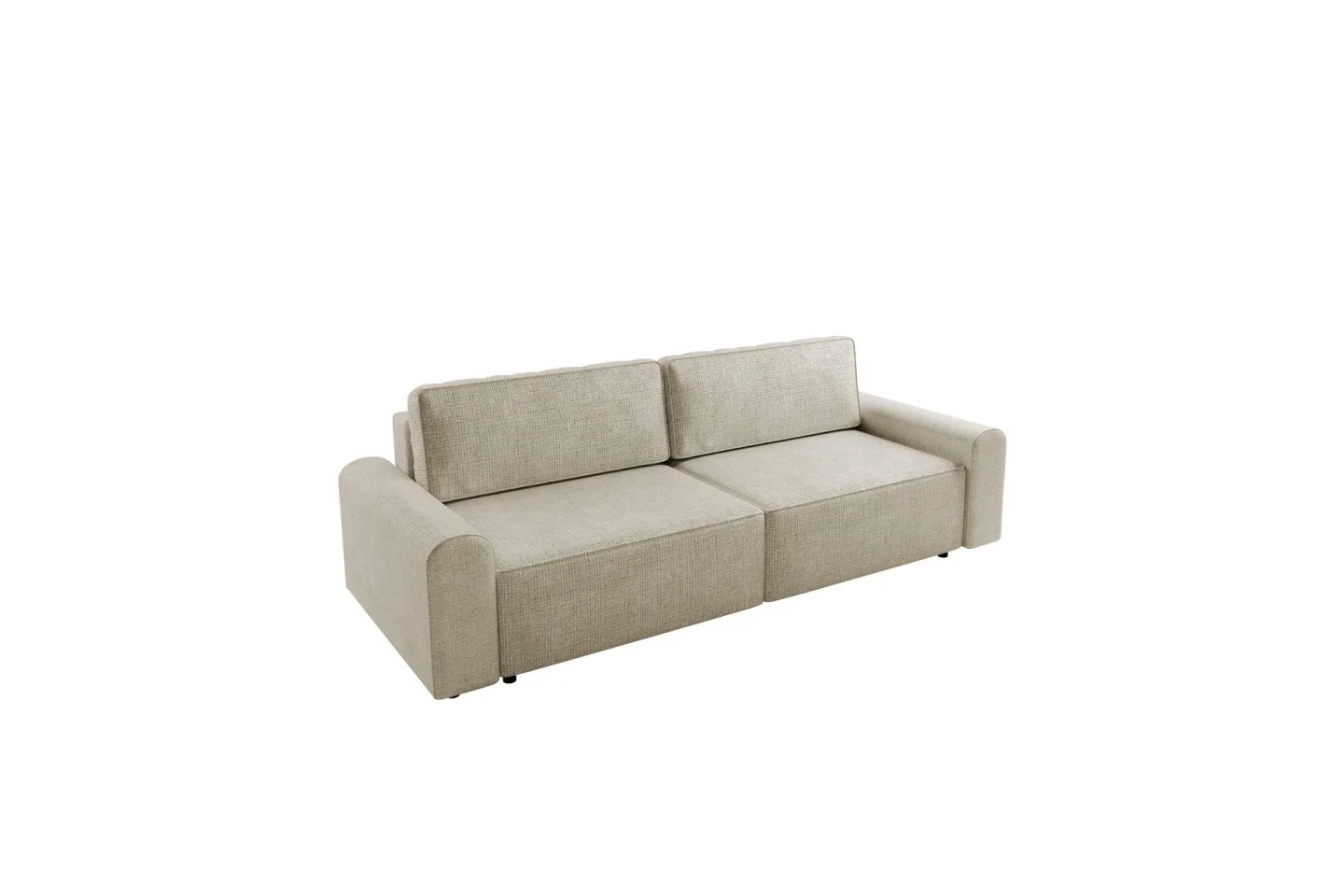 Bella Bäddsoffa 3-sits i Plysch - Beige