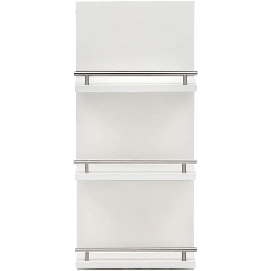 Wandregal Nikom Weiss Holzwerkstoff 30.3 cm 70.2 cm