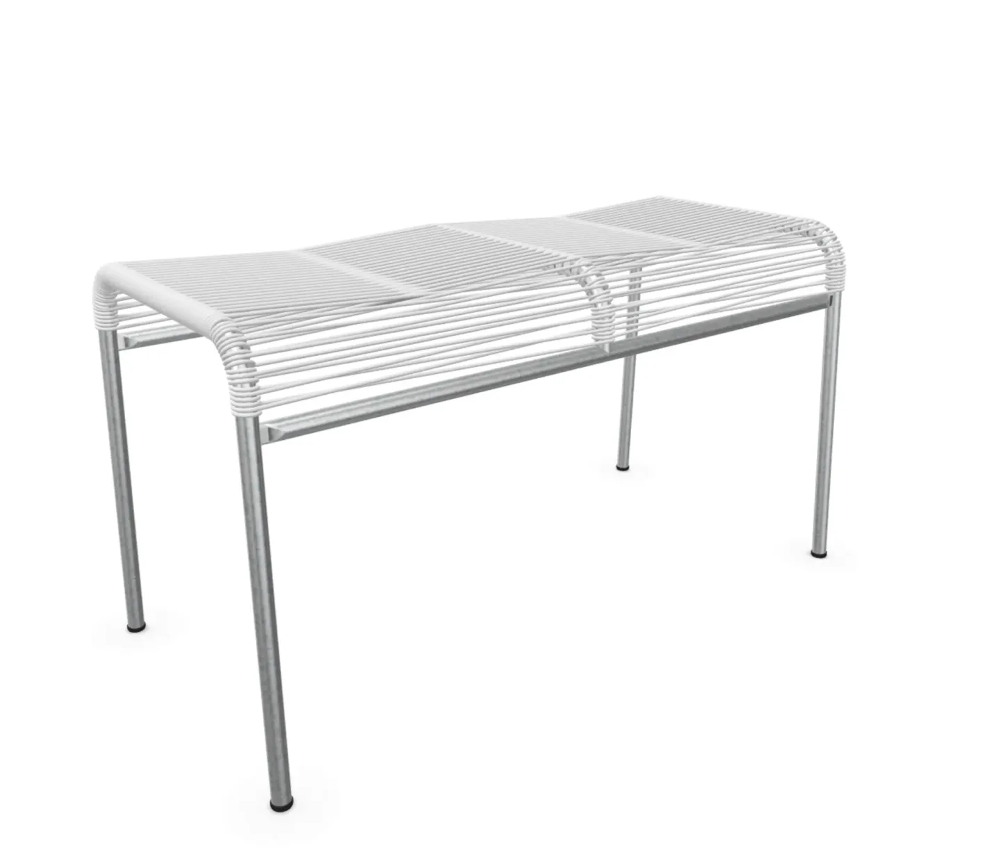 Schaffner Spaghetti-2er-Hocker Säntis Feuerverzinkt Weiss | Schubiger Möbel