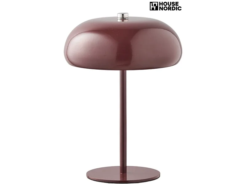 HOUSE NORDIC LED Lampe Über USB aufladbar MARGATE 18cm 48W bordeau