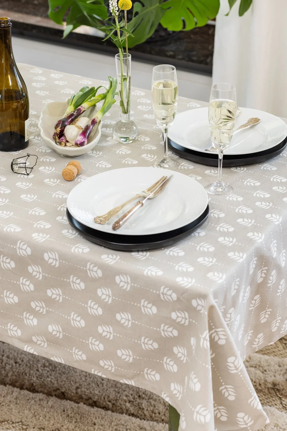 Dukar - Bomullsduk Sari (beige) (Størrelse: 140 x 250)