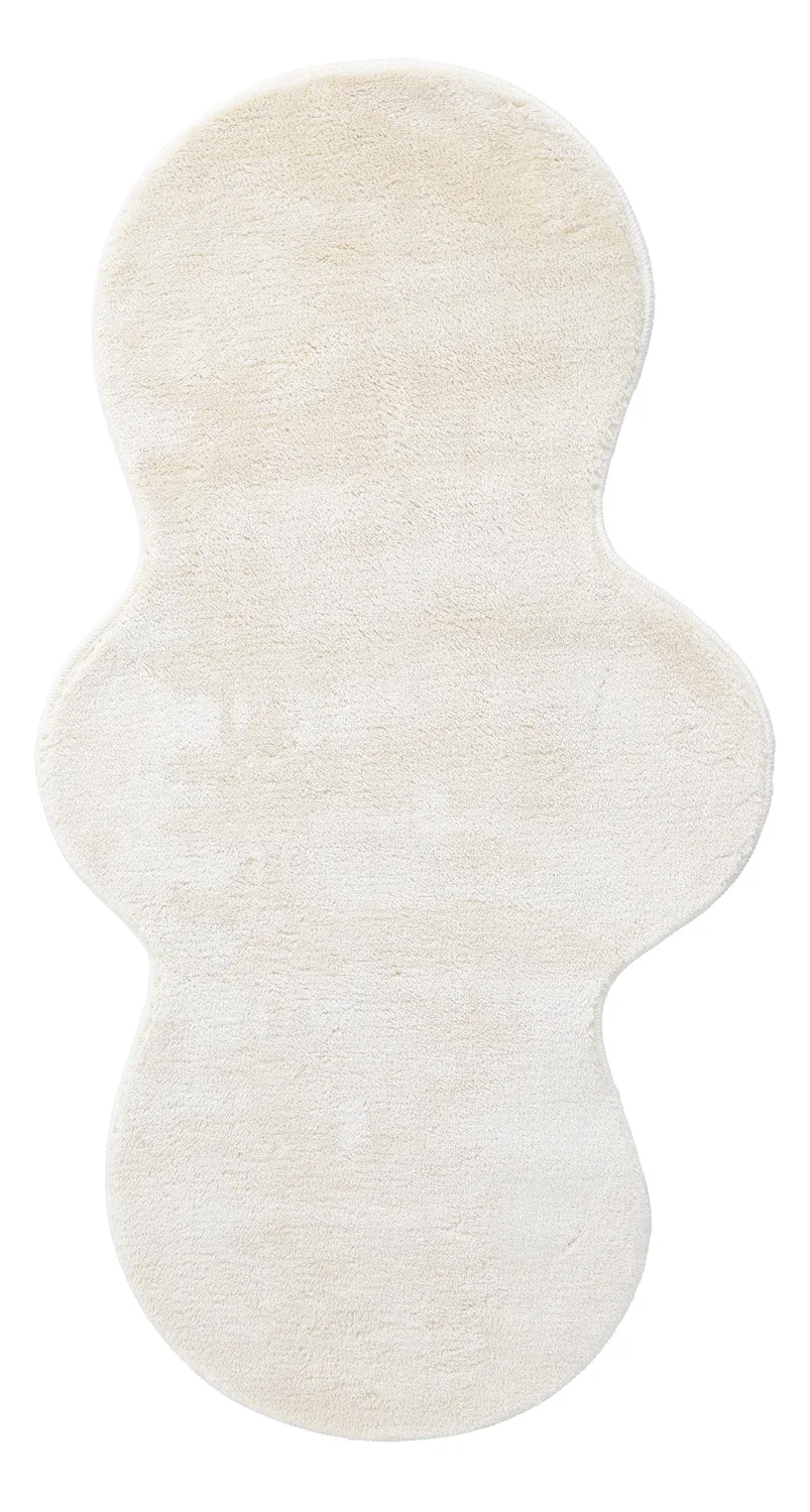 Bølgete Løper - Aranga Super Soft Fur (beige) (Størrelse: 80 x 150 cm)