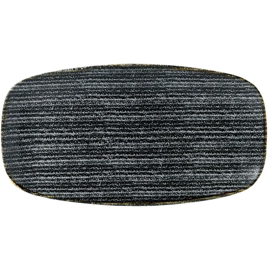 Churchill Platte Homespun schwarz Porzellan Oval B 29.8 cm