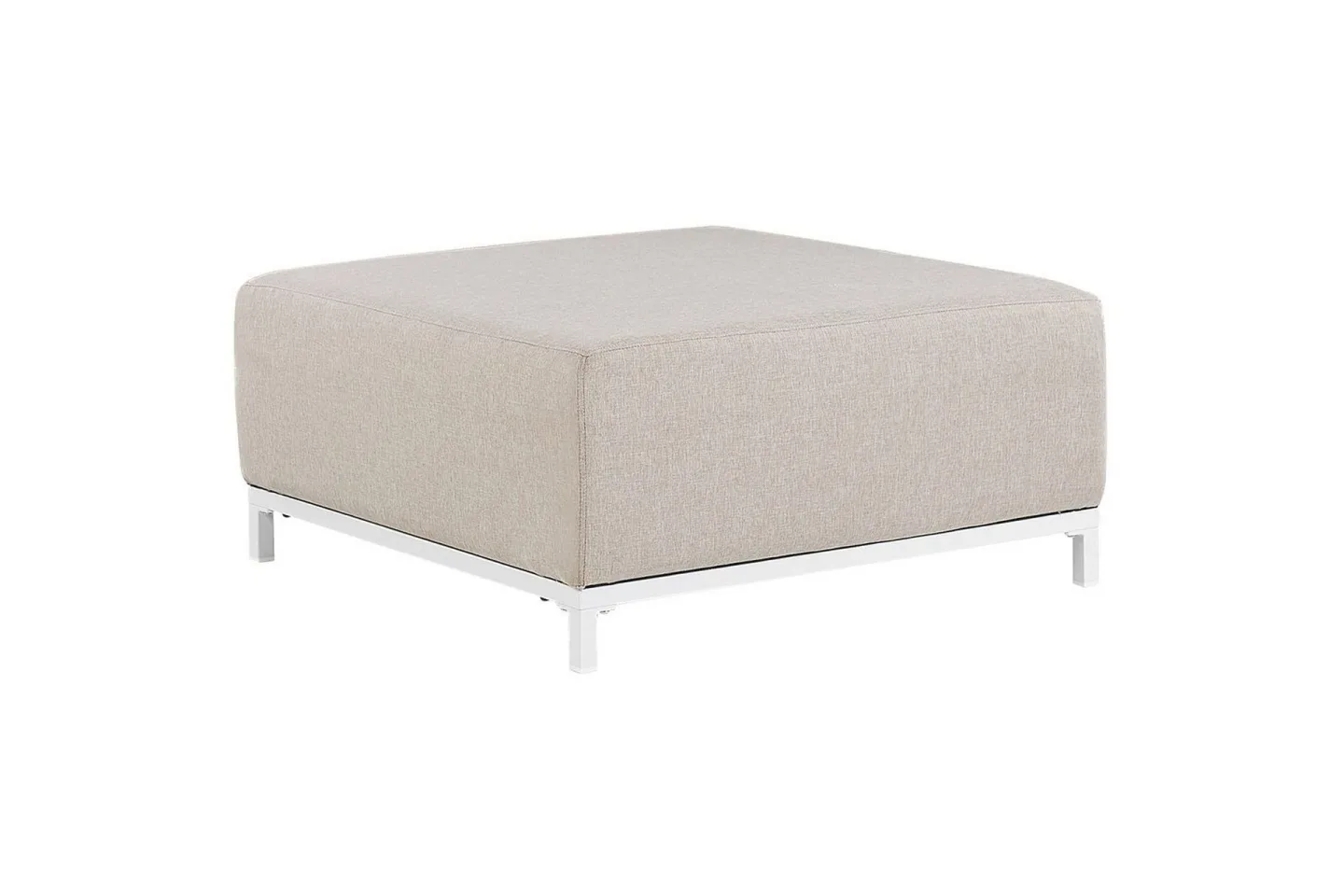 Fotpall Rovigo Beige/vit - Beige/vit