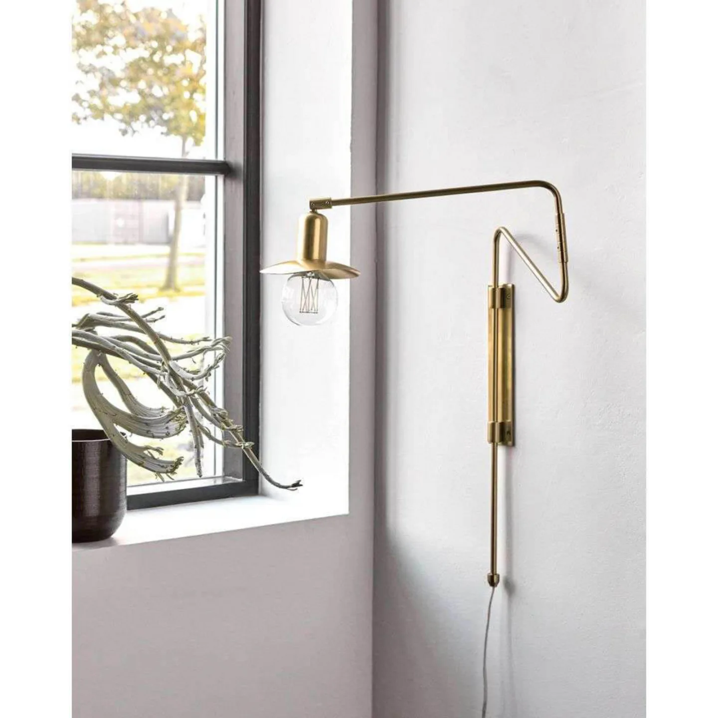 Swing Wandleuchte Messing - House Doctor - Wohnzimmer - Metall
