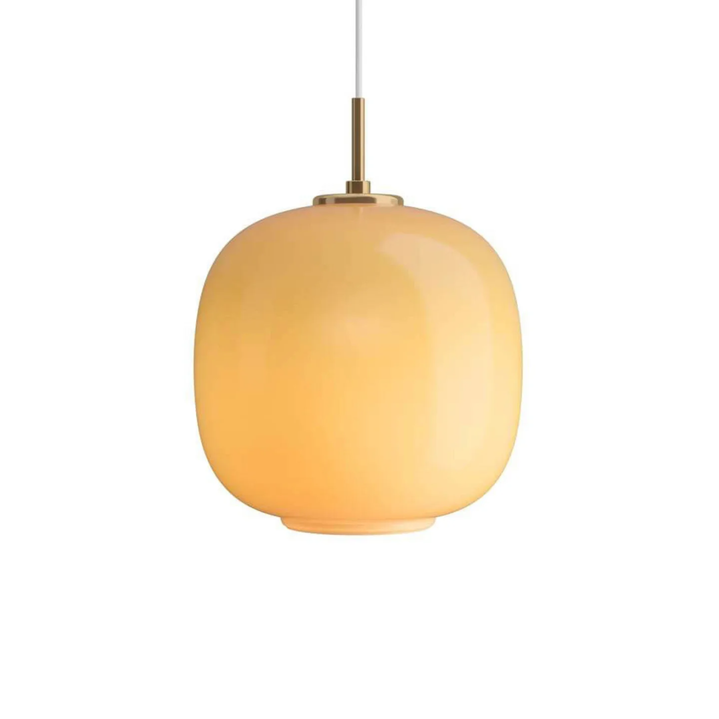 Louis Poulsen VL45 Radiohus Pendelleuchte Ø25cm Brass-amber glass