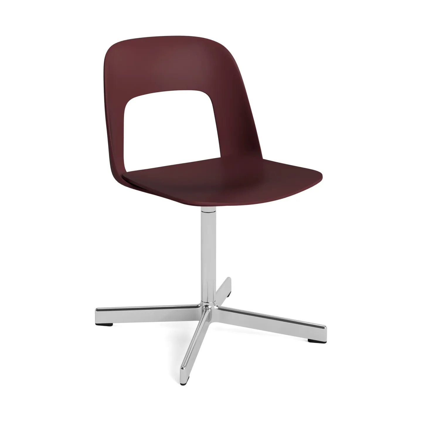 HAY Layout Chair 131 Stuhl Bordeaux-polerad aluminium