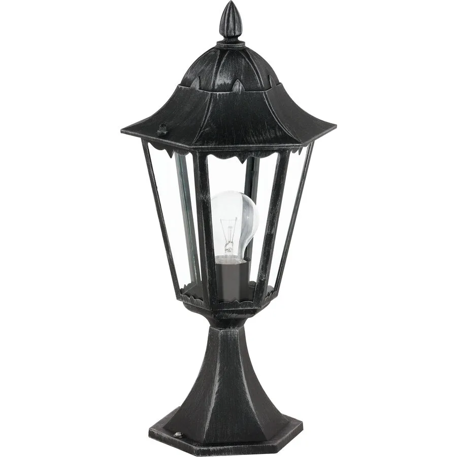 Eglo Stehlampe aussen Navedo Schwarz/Silber Aluminium 47 cm - Material: Aluguss