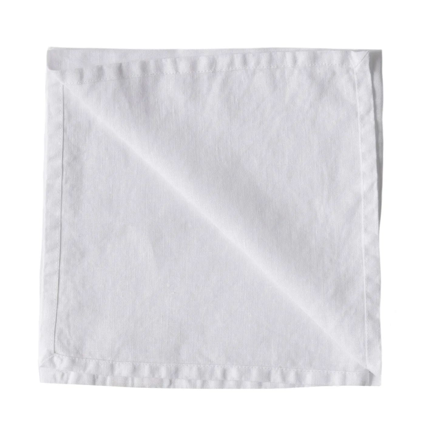 Tell Me More Washed linen Serviette Bleached white
