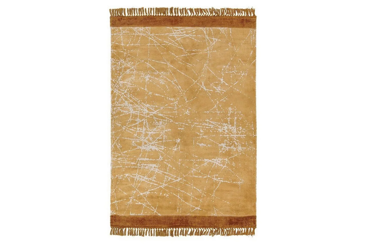 Matta Hanli - Orange, Vit, 160x230 cm
