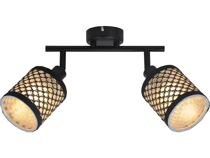 2 Spots DIEGO 9cm 25W schwarz
