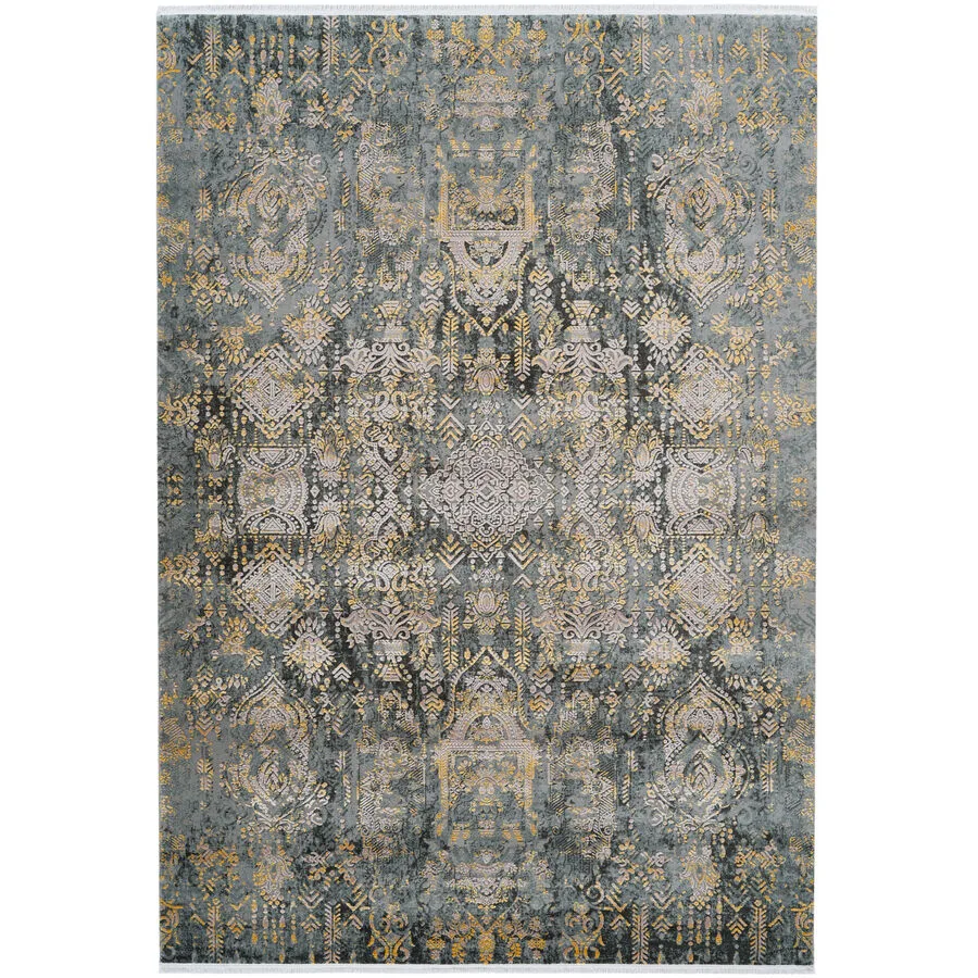 Teppich Orsay Grau Paisleymuster Acryl 170 x 120 cm