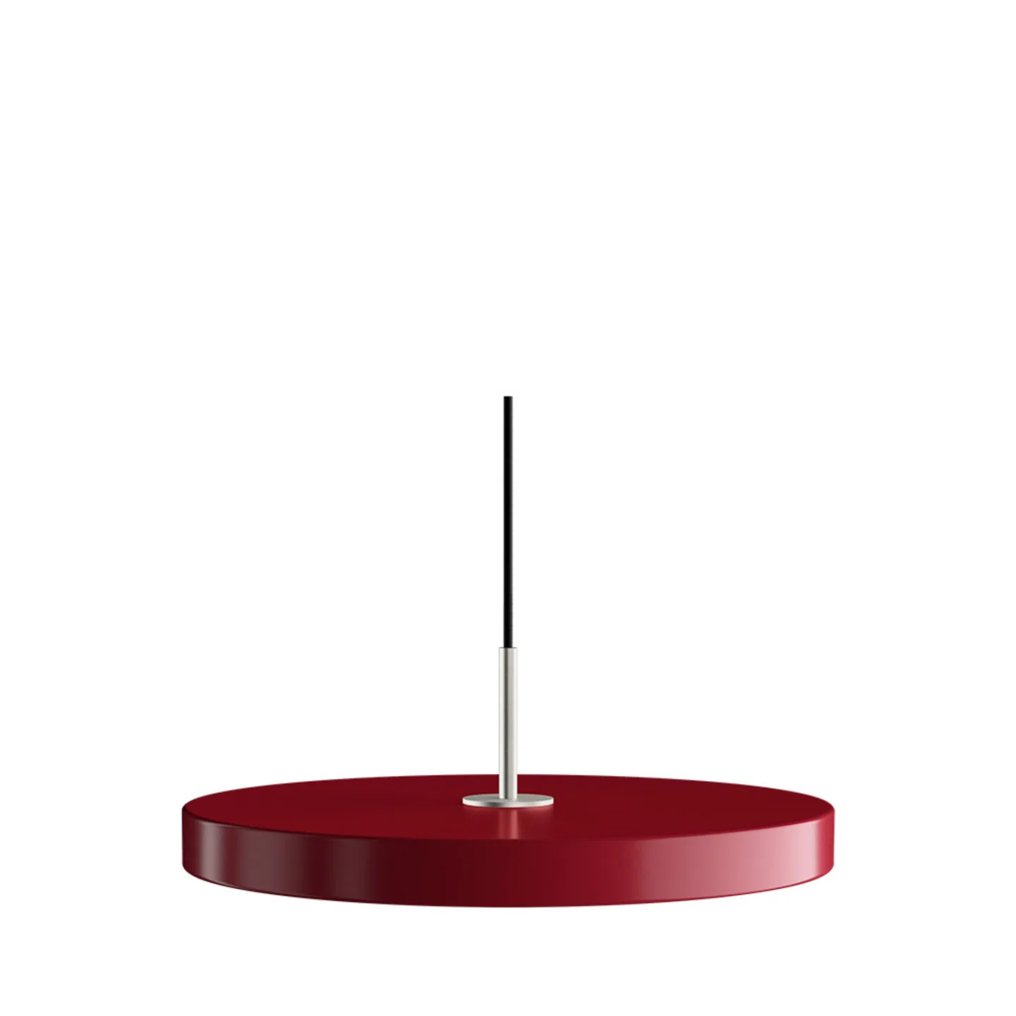 Asteria Plus Pendel Medium Ruby Red/Steel Top - UMAGE - Stue - Metall