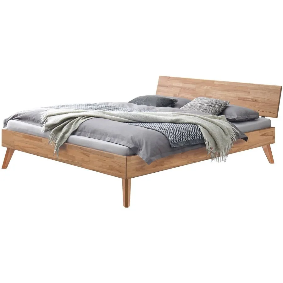 Hasena Bett Kah Braun Holz 180 x 200 cm - Farbe: Kernbuche