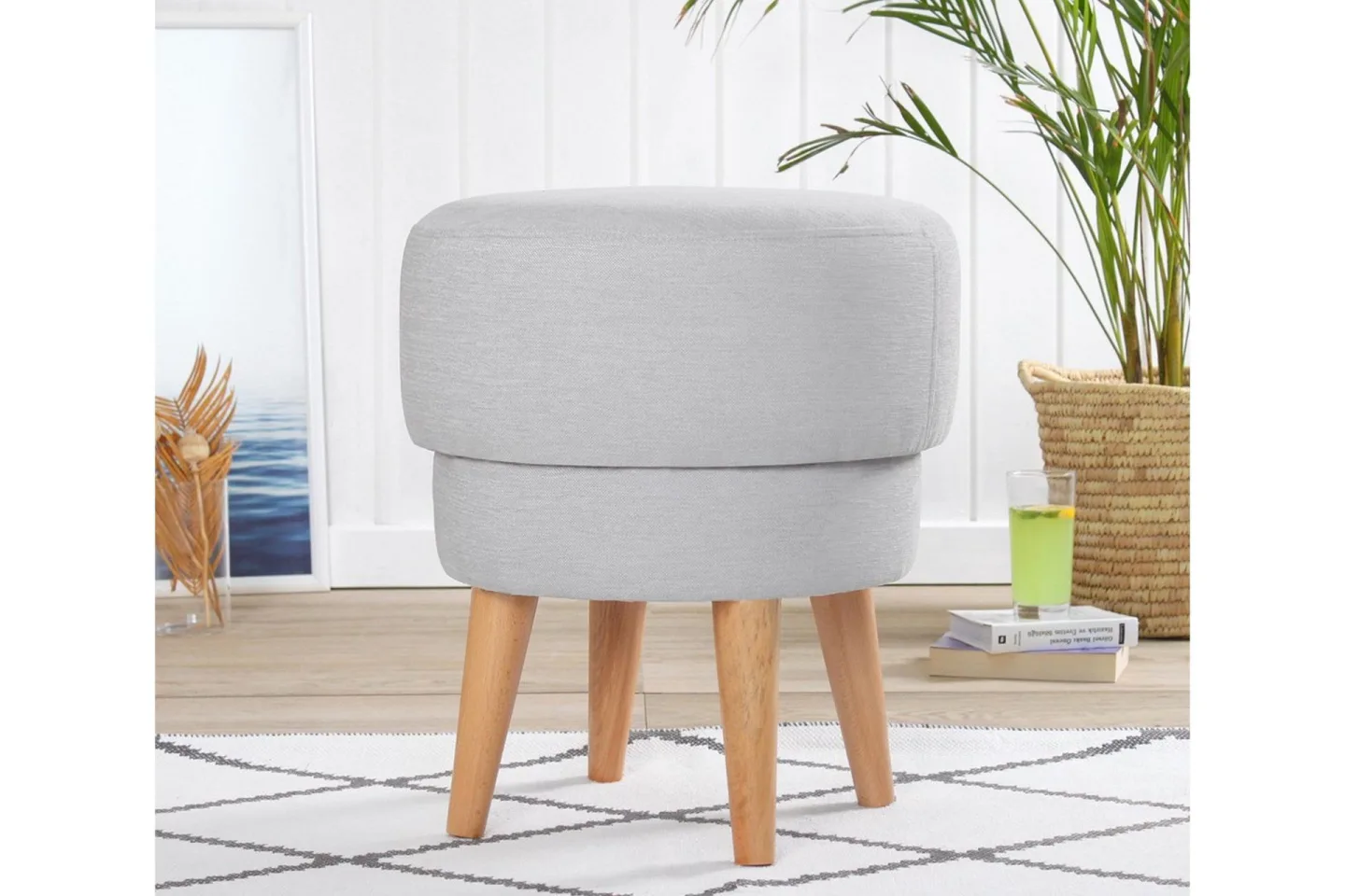 Veccio Sittpuff 47 cm - Ljusgrå