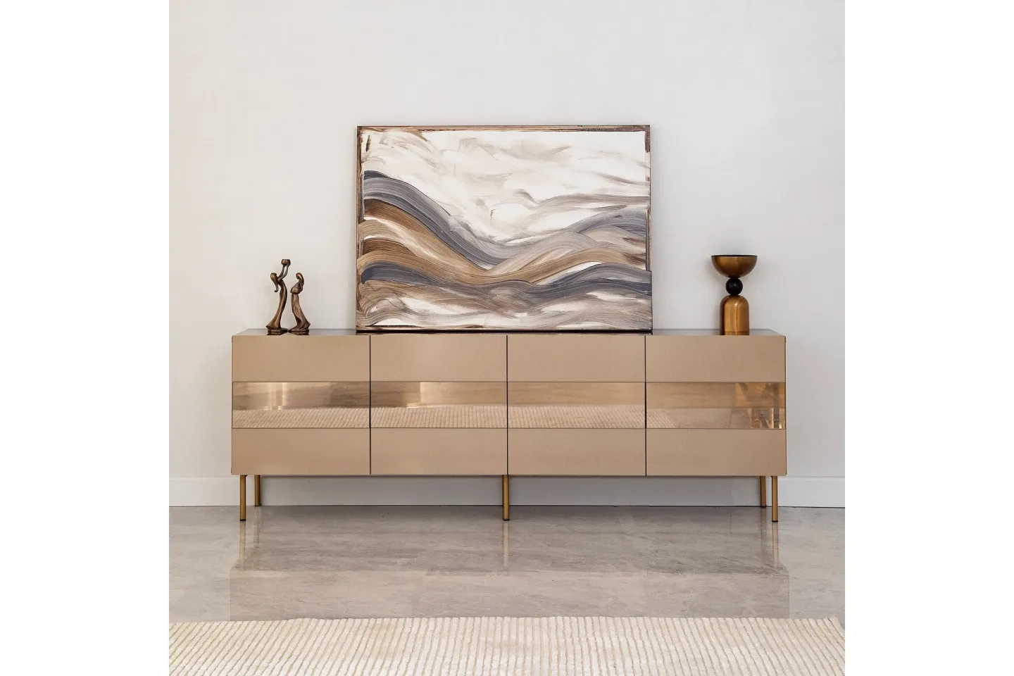 Arioch Tv-bänk 180 cm - Brons