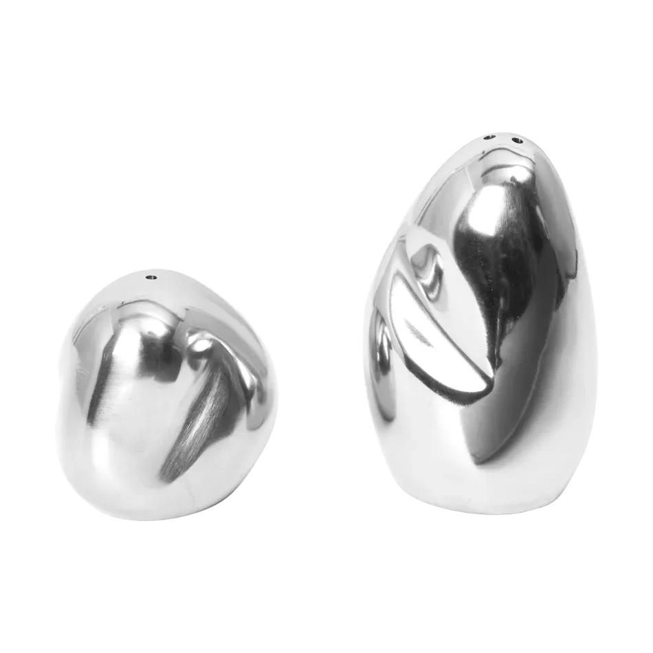 Ferm Living Orevo Salz- und Pfefferstreuer Set Polished Stainless Steel