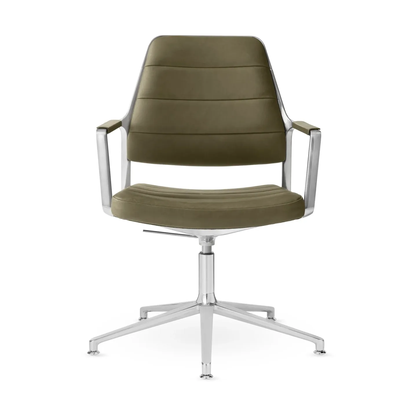 Vipp Vipp455+ Swivel chair kontorsstol Bosco leather-polished aluminium