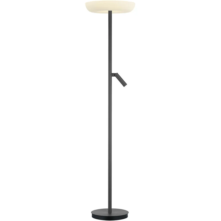 Designer-Stehlampe Bankamp Cielo anthrazit dimmbar H 190 cm - Farbe: anthrazit matt eloxiert - LED - Lichtfarbe: Extra warmweiss - Material: