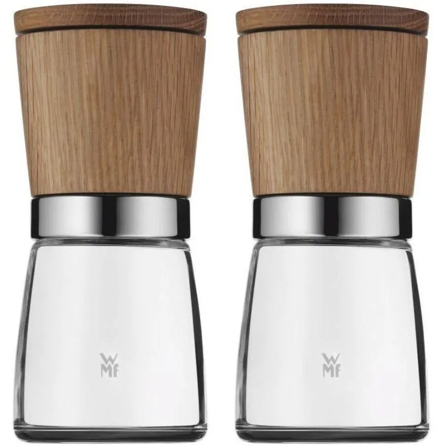 Gewürzmühle WMF Transparent/Braun Glas H 13.5 cm Set