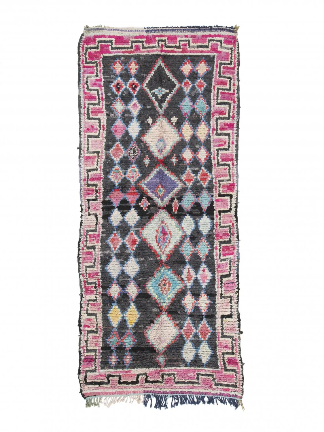 Marokkansk Boucherouite-teppe 310 x 130 cm (Størrelse: 310 x 130 cm)