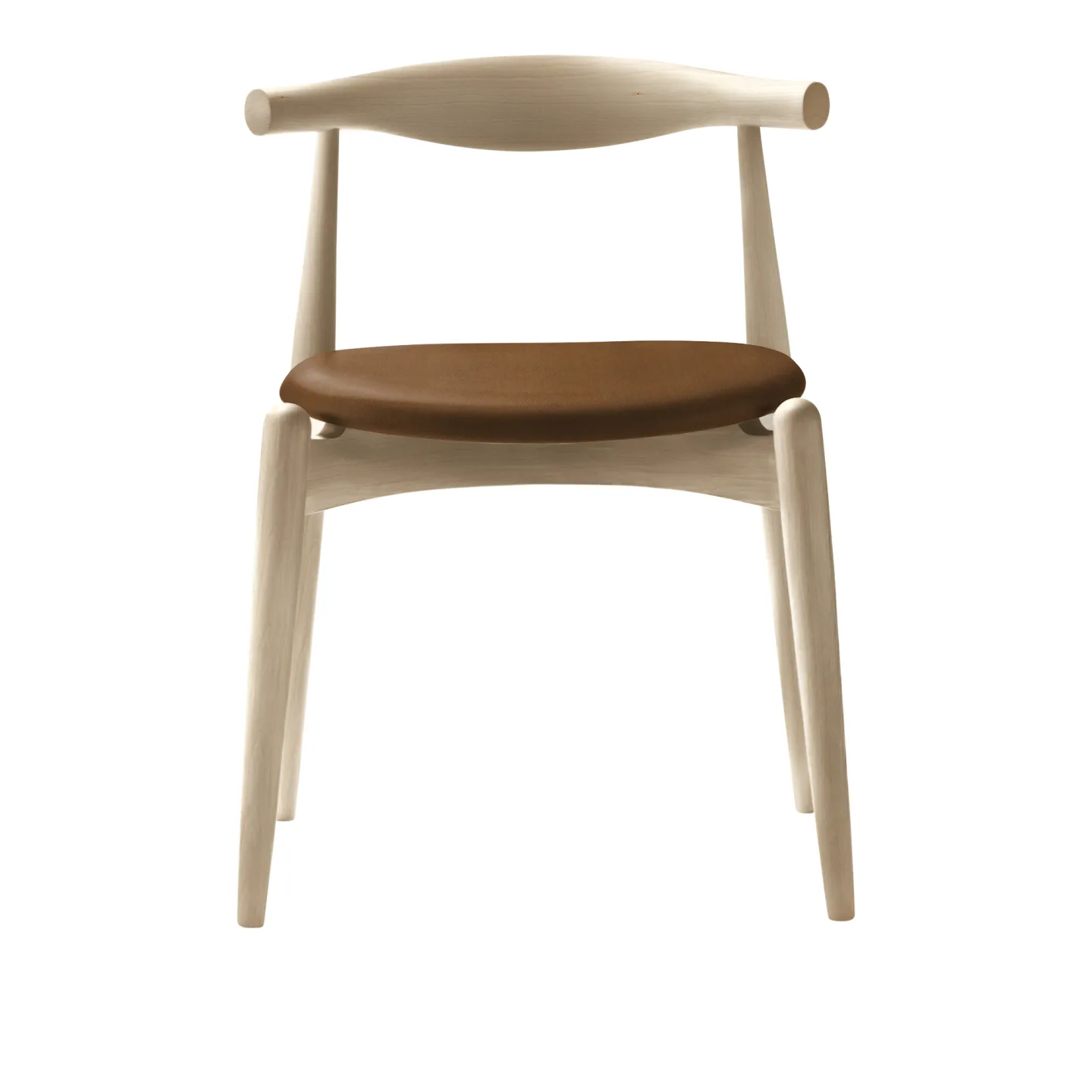 Carl Hansen - CH20, Tvålad Bok, Lädergrupp C Sif - 91 - Matstolar - Hans J. Wegner - Träfärgad - Trä
