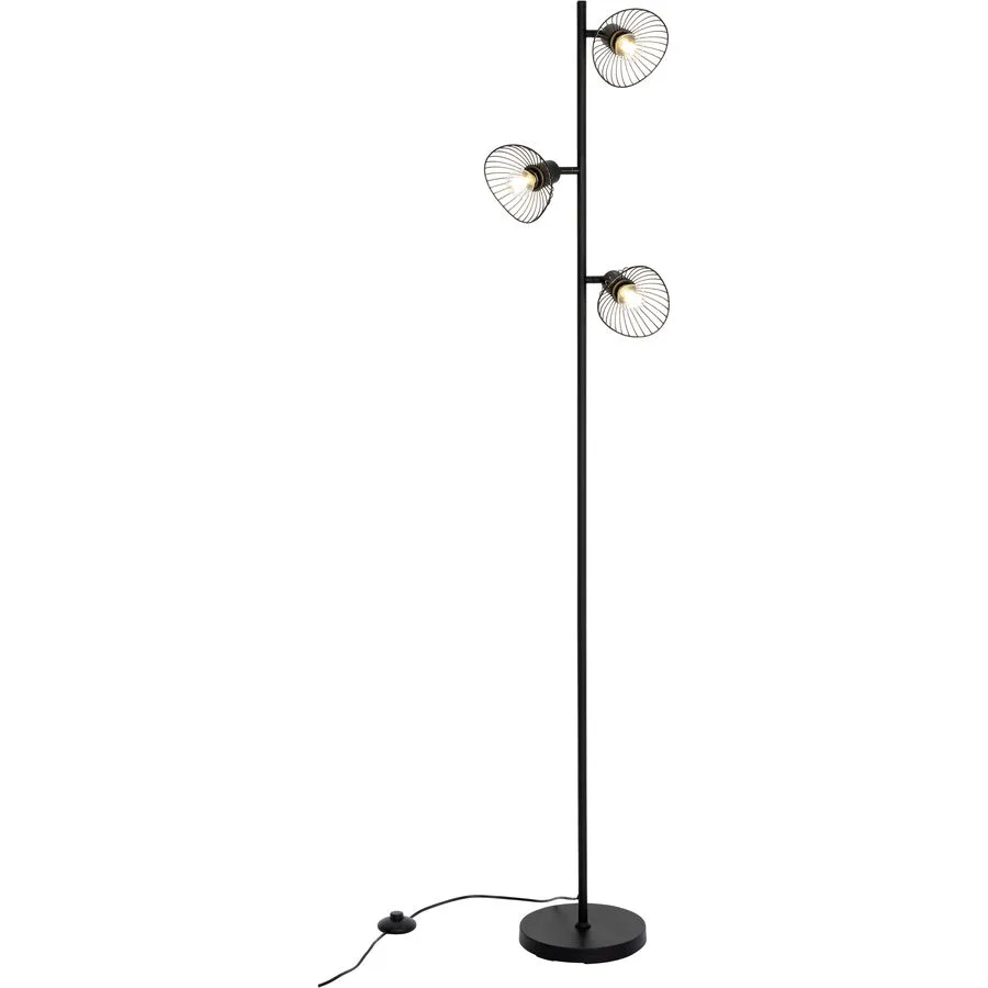 Stehlampe Adrien Schwarz Metall 22 cm 160 cm