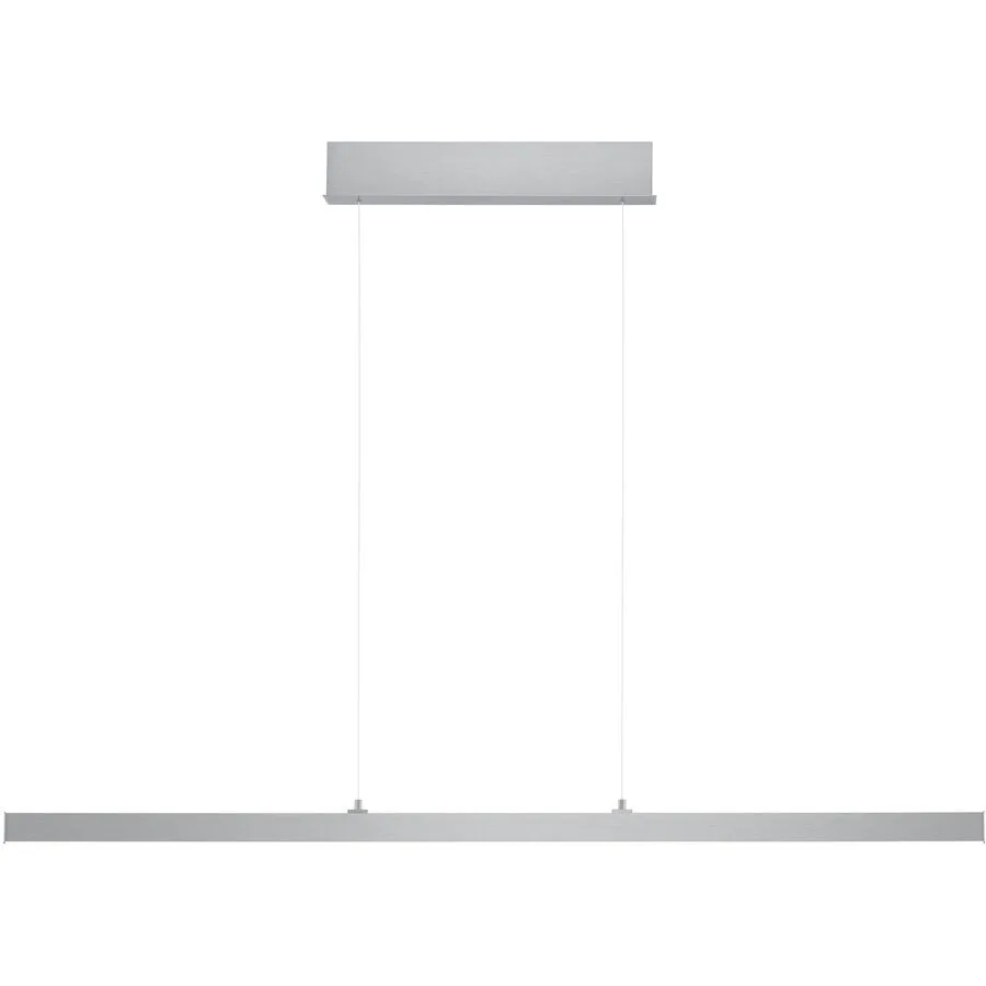 Pendellampe Karo Silber Aluminium/Eisen 130 cm - Farbe: Aluminium matt - LED - Lichtfarbe: Extra warmweiss - Helles Neutralweiss - Pendellampe- LED